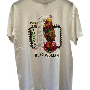 Vintage 90s Soul Sister Black Woman Single Stitch Shirt Adult Medium